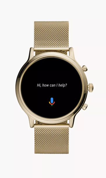 Uhrenarmband Smartwatch Fossil FTW6064 Milanese Vergoldet 22mm